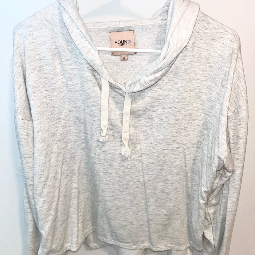 Women's White Hoodie Top